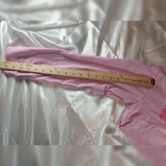 Hello Kitty Cropped Long Sleeve Pink Top Size Large - Picture 8 of 11